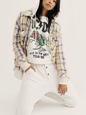 Calico Basin Hooded Plaid Shirt Jacket,- Brand New With Tags